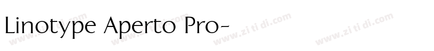 Linotype Aperto Pro字体转换